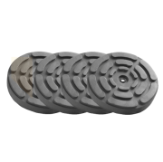 Set Traggummis ø127 mm | 1 Loch | 4 Stück
