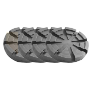 Set Traggummis ø125 mm | Stahlplatte | 4 Stück
