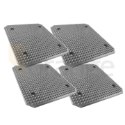 Set Gummimatten | 400x350x12 mm | mit Stahlplatte | 4 Stück