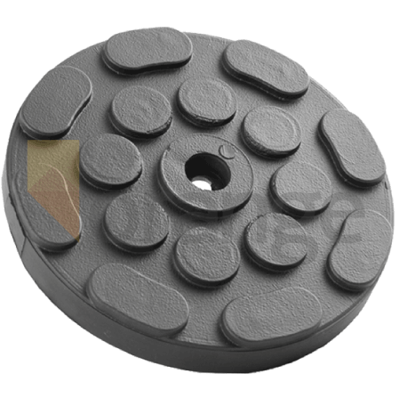 Traggummi ø120 mm | Stahlplatte | 1 Loch