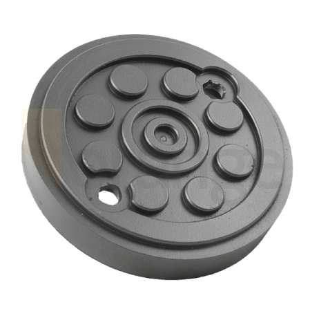 Traggummi ø120 mm | Stahlplatte | 2 Löcher