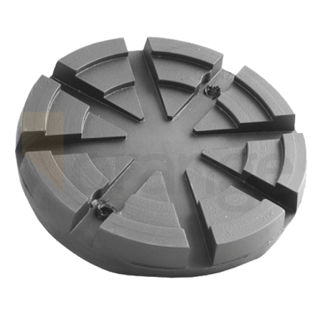 Traggummi ø125 mm | 2 Löcher | Stahlplatte