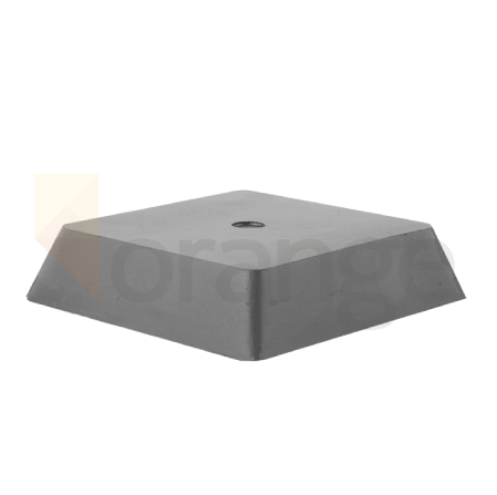 Gummi Aufnahmeblock | viereckiger Frustum | Höhe 30 mm