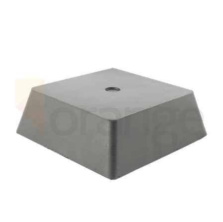 Gummi Aufnahmeblock | viereckiges Frustum | Höhe 50 mm